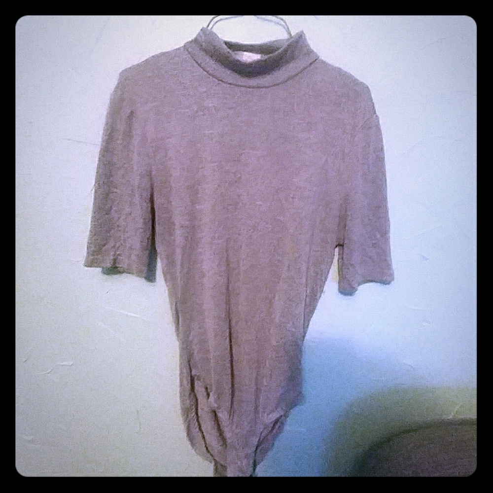 Enough About Me - Grey Bodysuit in Medium.